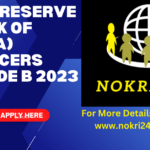 RBI (Reserve Bank Of India) Officers Grade B 2023