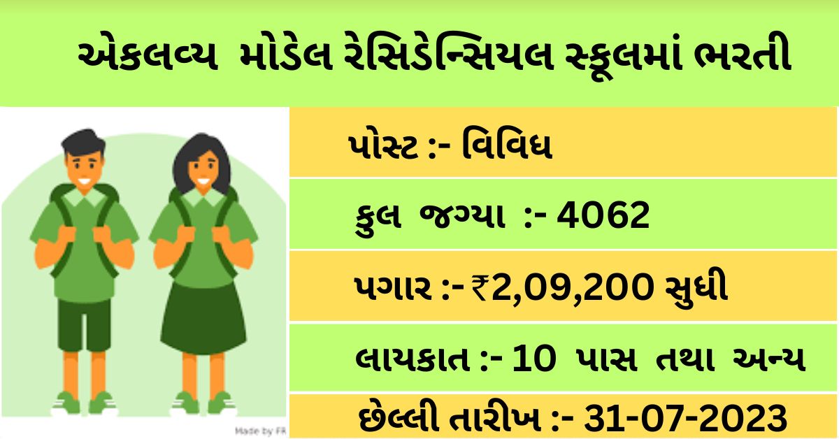 Eklavya School Recruitment 2023