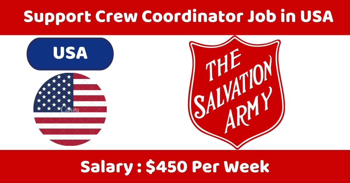 Support Crew Coordinator Job in USA