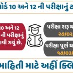 GSEB 10th and 12th Time Table