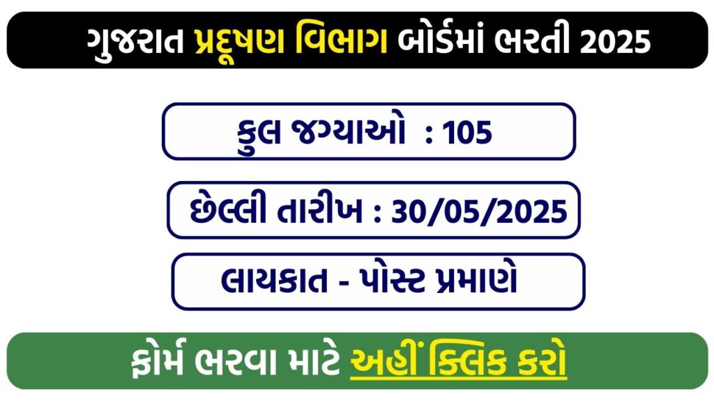 Gujarat Pollution Control Board Recruitment 2025