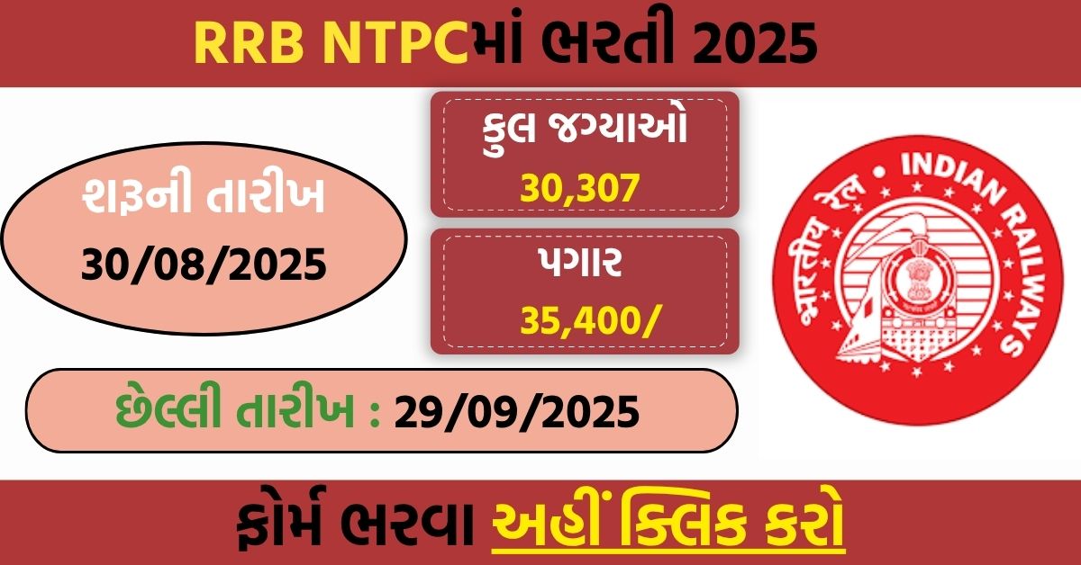 🚆 RRB NTPC Recruitment 2025 – Apply Online for 30,307 Vacancies | Graduate & Undergraduate Posts
