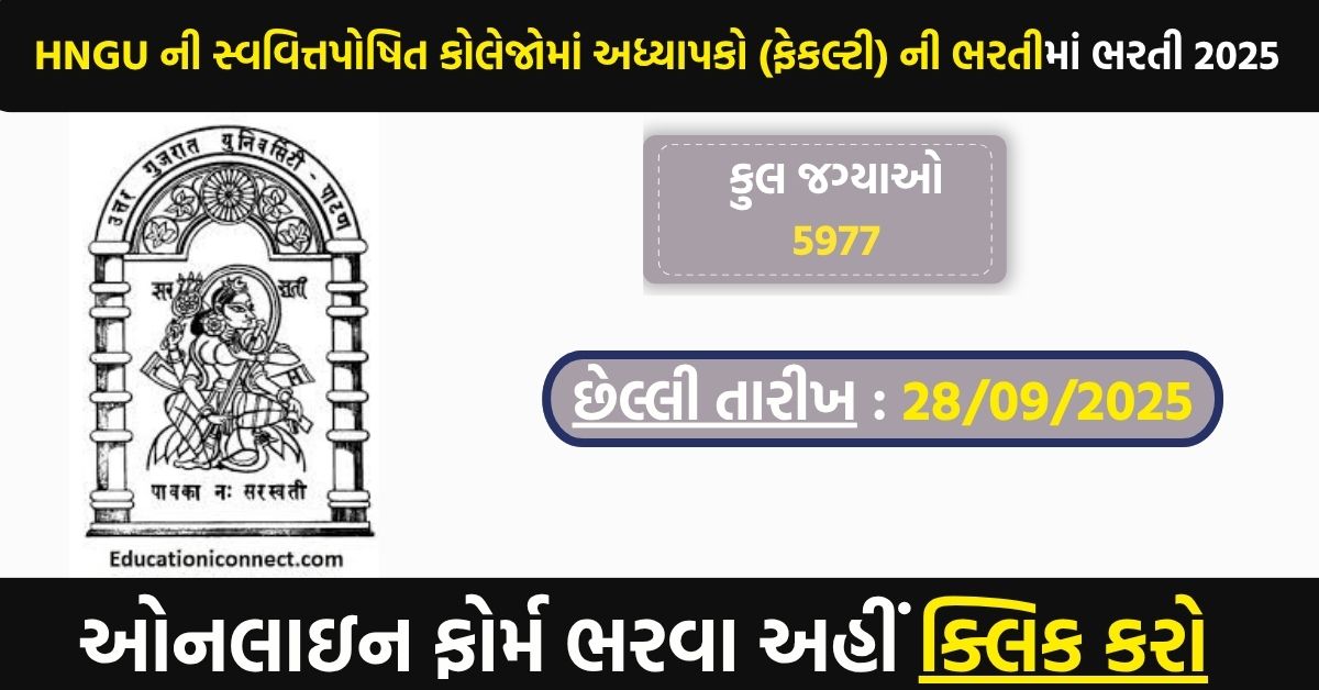 HNGU Faculty Recruitment 2025