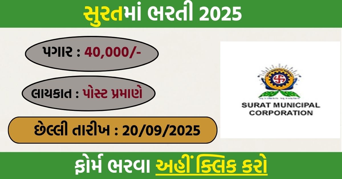 Surat Municipal Corporation Recruitment 2025 – CT Scan & MRI Technician Posts
