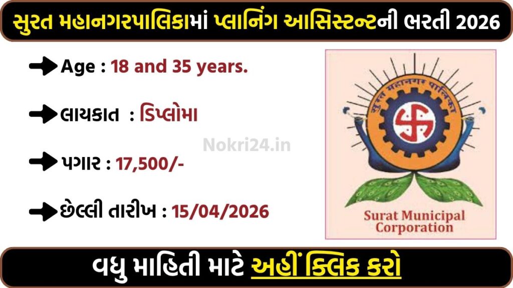 SMC Planning Assistant Recruitment 2026: Apply Online for 88 Vacancies