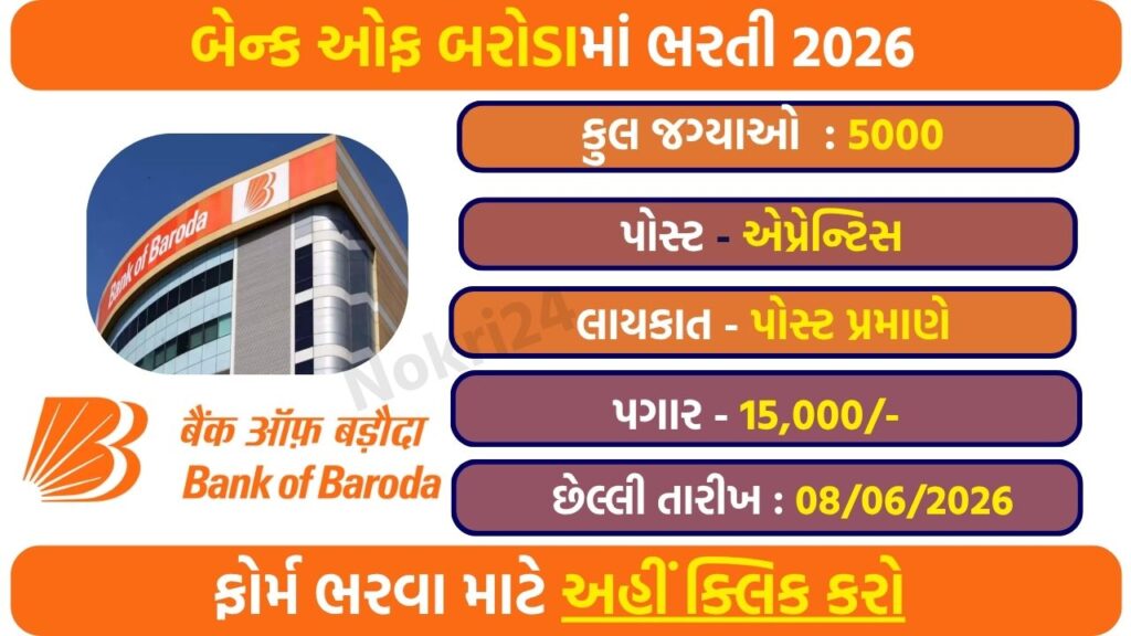 Bank of Baroda Apprentice Recruitment 2026: Apply Online for 5000 Posts