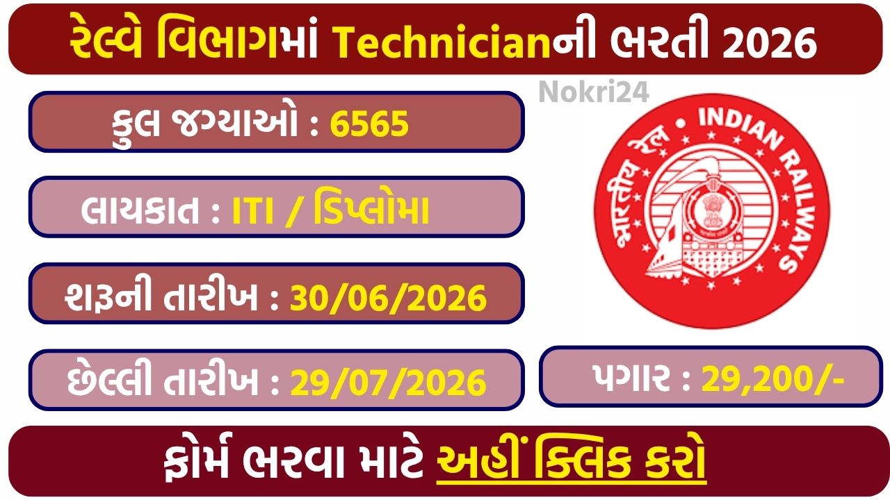 RRB Technician Recruitment 2026: Apply Online for 6565 Railway Vacancies