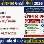 Rojgar Bharti Melo Ahmedabad 2026: 10th, 12th, ITI & Graduate Candidates Can Attend Job Fair on 08 May