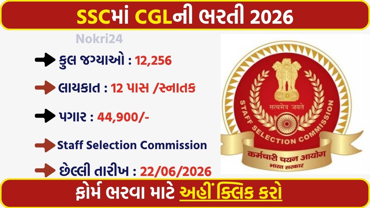 SSC CGL Recruitment 2026 Notification Out for 12256 Vacancies Apply Online